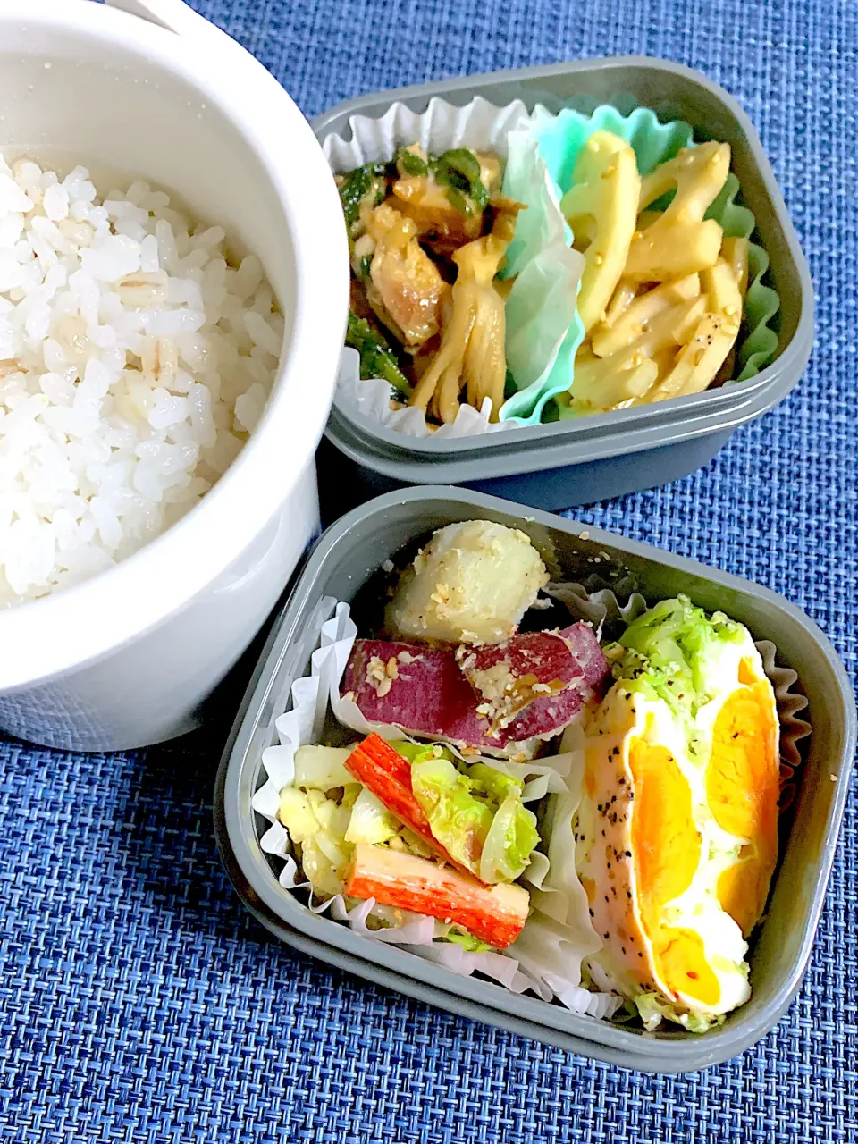 今日は麦ご飯😌|きりんママさんさん