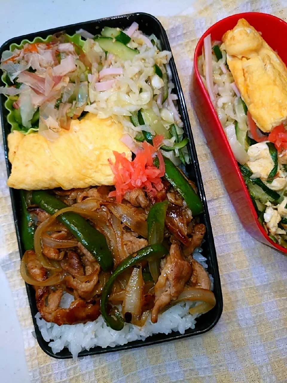 Snapdishの料理写真:肉野菜炒め弁当|to coさん