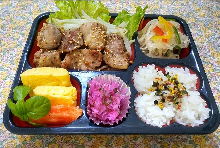 豚肉ペッパーステーキ弁当|よもむぎさん