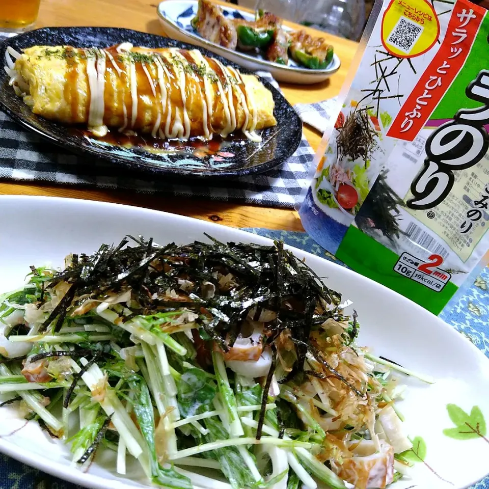 Snapdishの料理写真:水菜と竹輪の梅マヨサラダ〜🥗
にもサラのり〜ファッサァ〜|とまと🍅さん