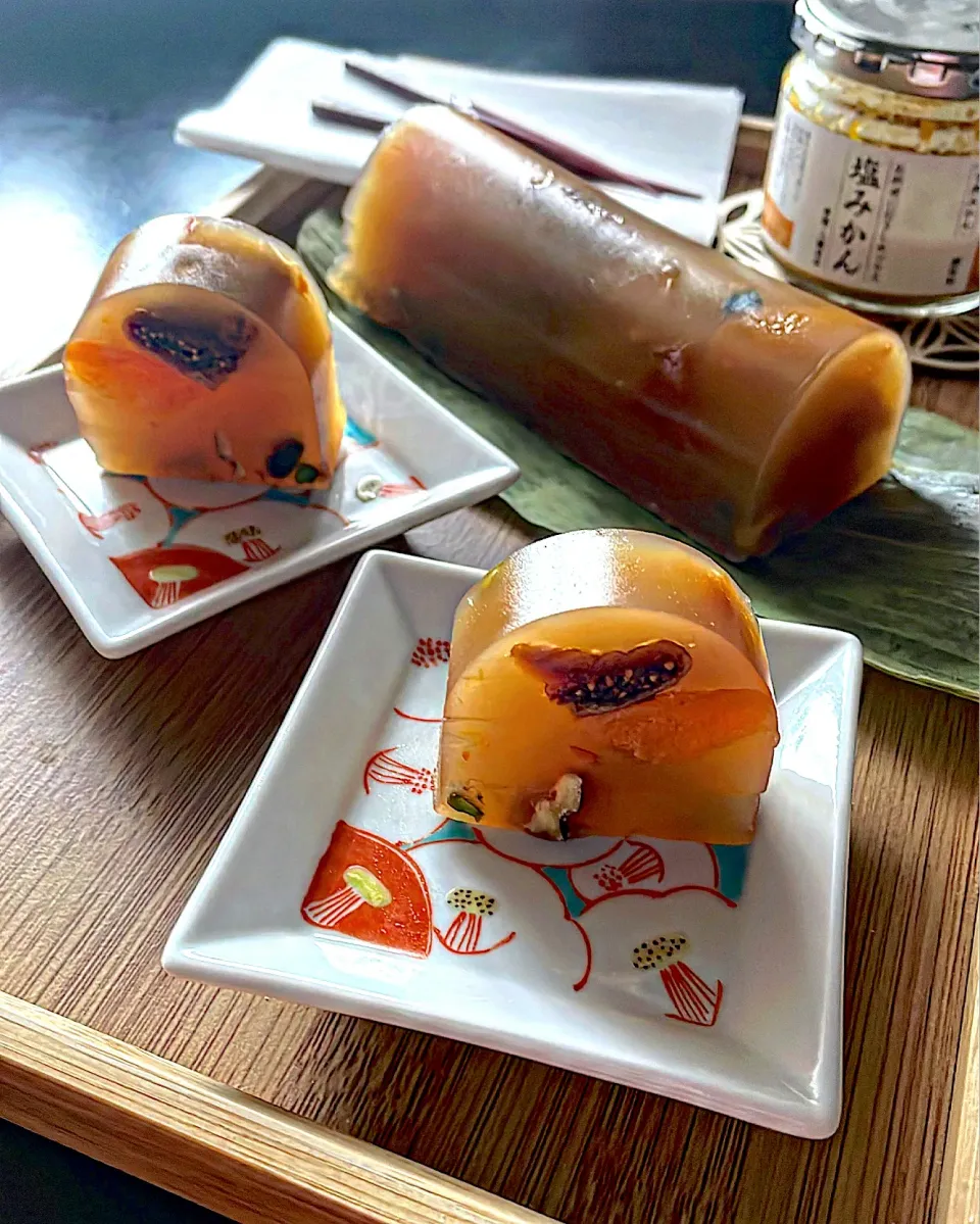 とんちんさんの料理 手作り~フルーツゆず羊羹🍊|とんちんさん