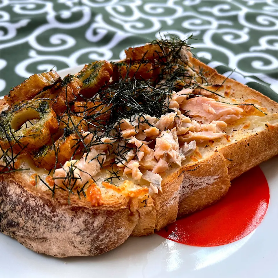 ちくわと鮭の海苔弁風トースト|七海さん