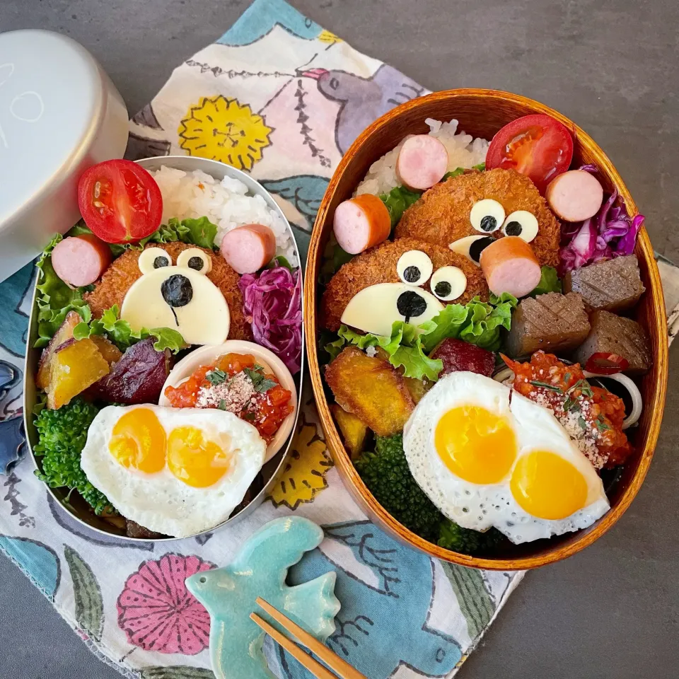 くまちゃん🐻コロッケお弁当🍱|こっちんさん