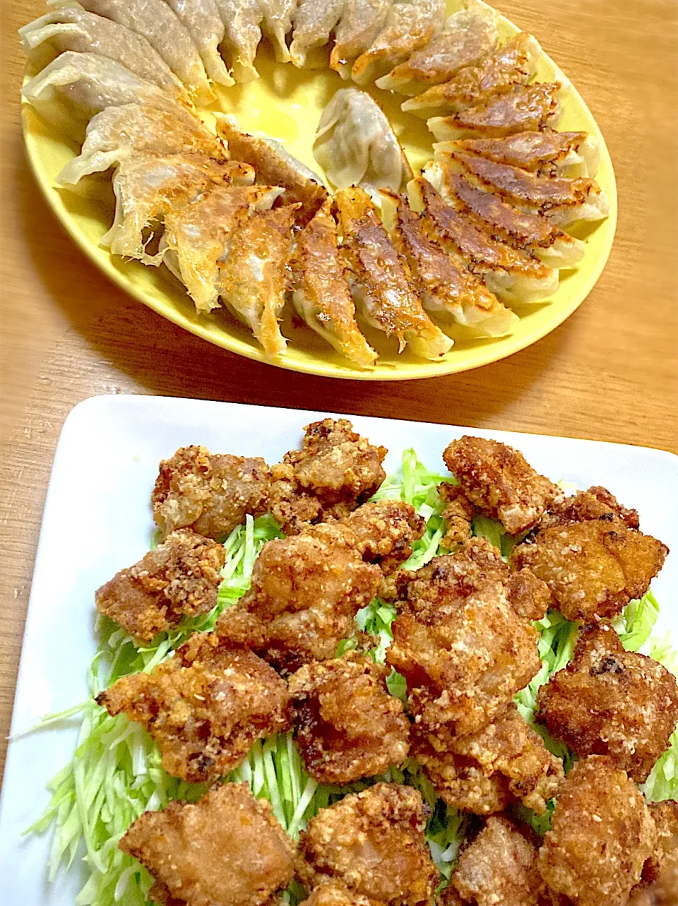 俺の餃子と豚肉の竜田揚げ|Take Cさん