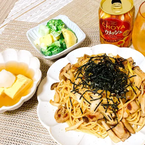 「チョーヤ梅酒　紀州」を使ってみたSnapdishの料理・レシピ写真:リコリス式和風パスタ