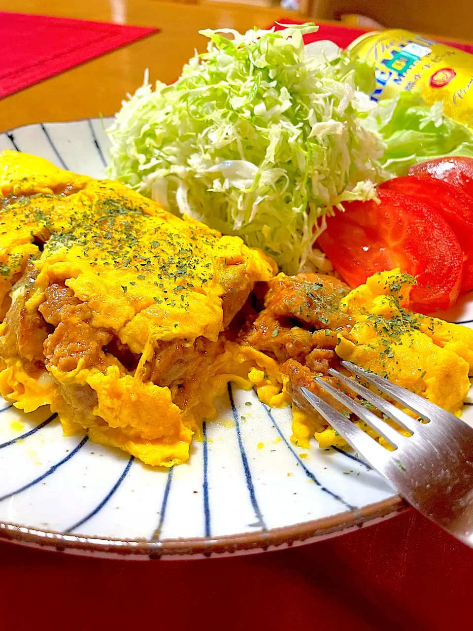 まりおさんの料理 ﾁｷﾝﾊﾝﾊﾞｰｸﾞｵﾑﾚﾂ|おかちさん