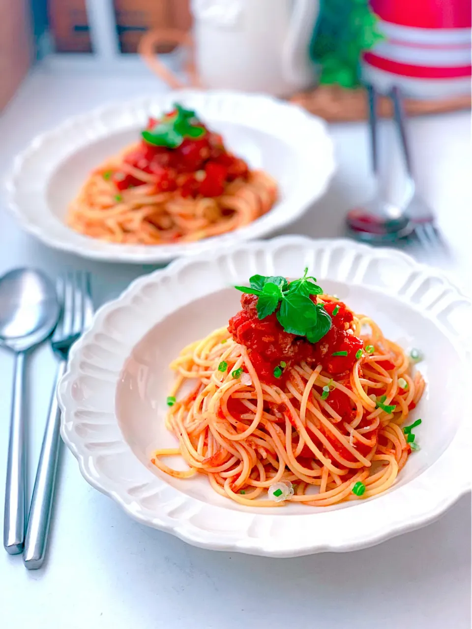 生姜香る鯖トマトスパゲティー🍝|satomiさん