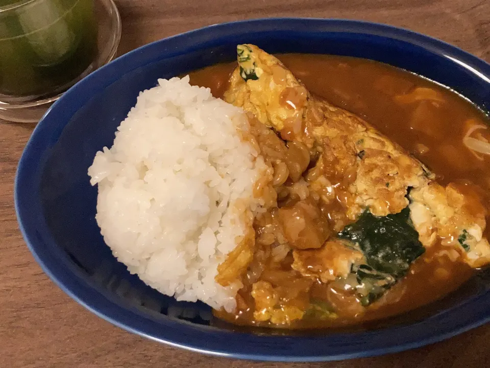 〇〇壱風カレー🍛ほうれん草オムレツチーズトッピング🧀🥬🥚|gunlove❤さん