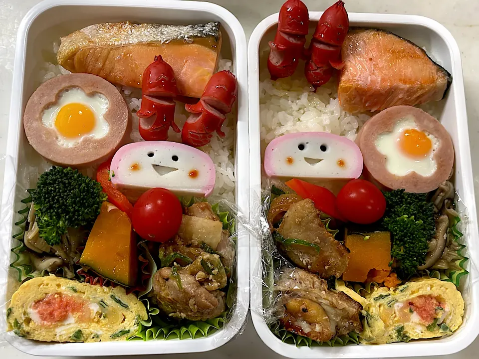 Snapdishの料理写真:2022年11月21日　ムスメ&オレ弁当♪|クッキングおやぢさん