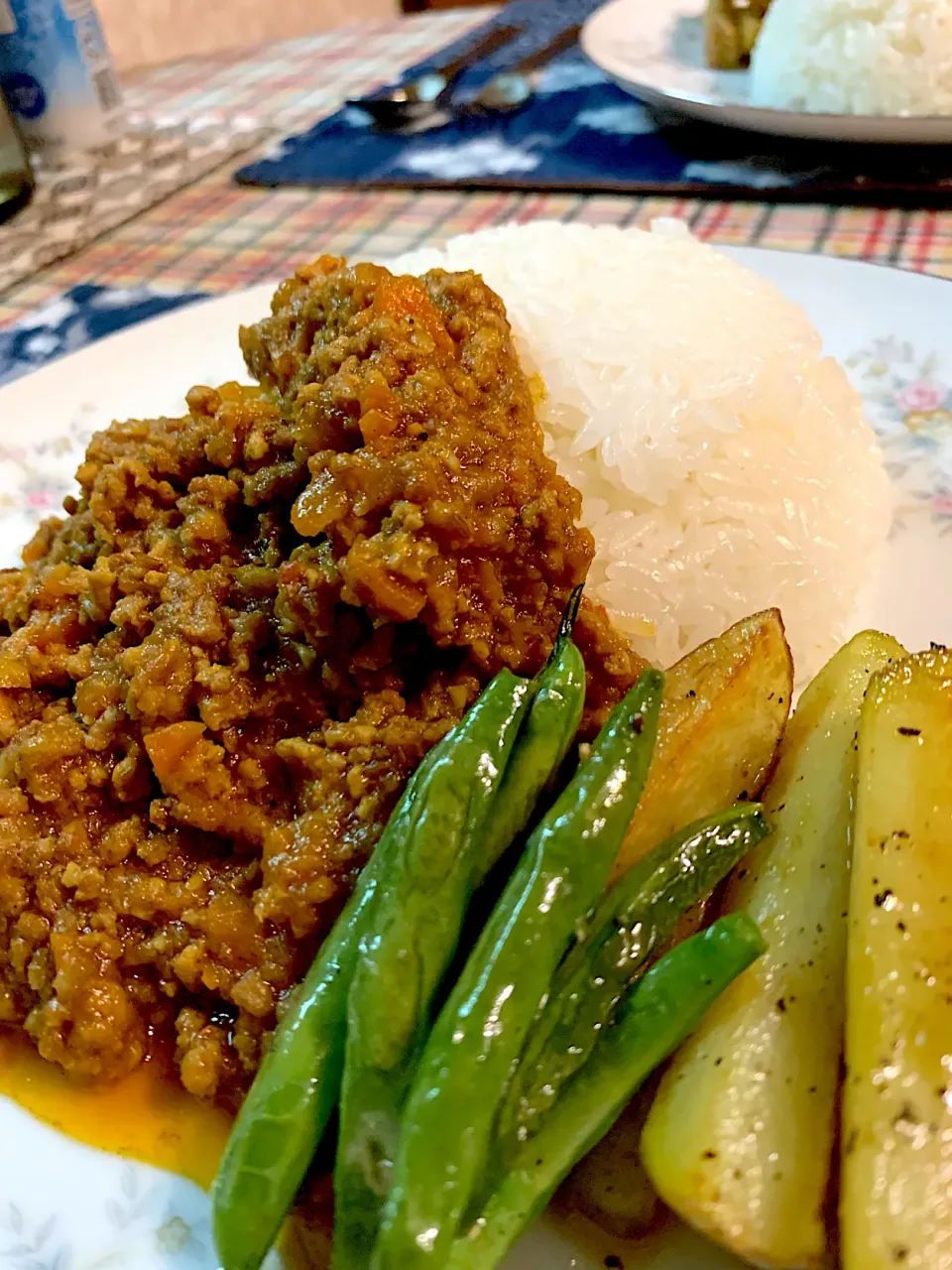 キーマカレー自家製野菜添え|かおポンさん