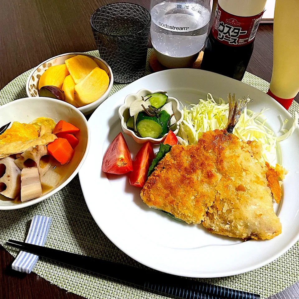 Snapdishの料理写真:11/21晩ご飯：鯵フライ|ななみんさん