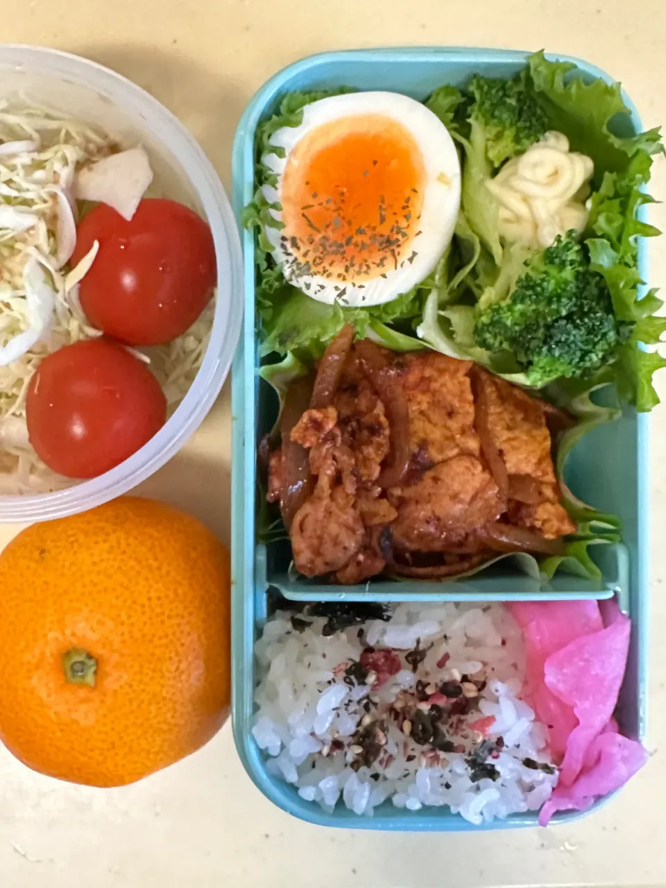 豚肉ケチャップ炒め弁当|かずきゅうさん