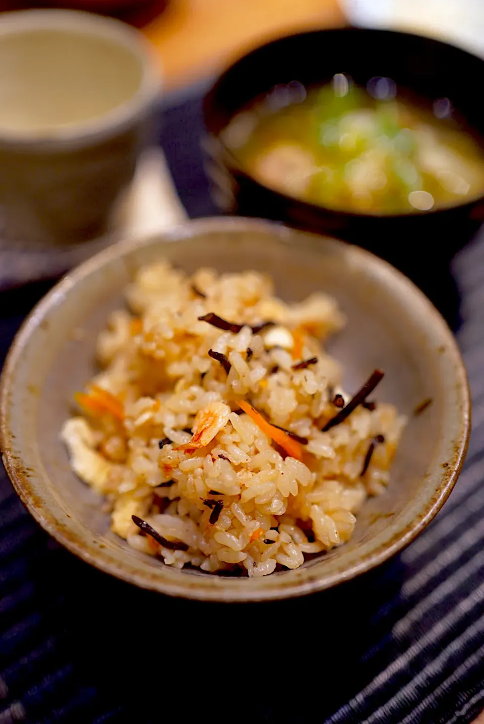 桜えびと昆布、ひじきの炊き込みご飯|Junさん