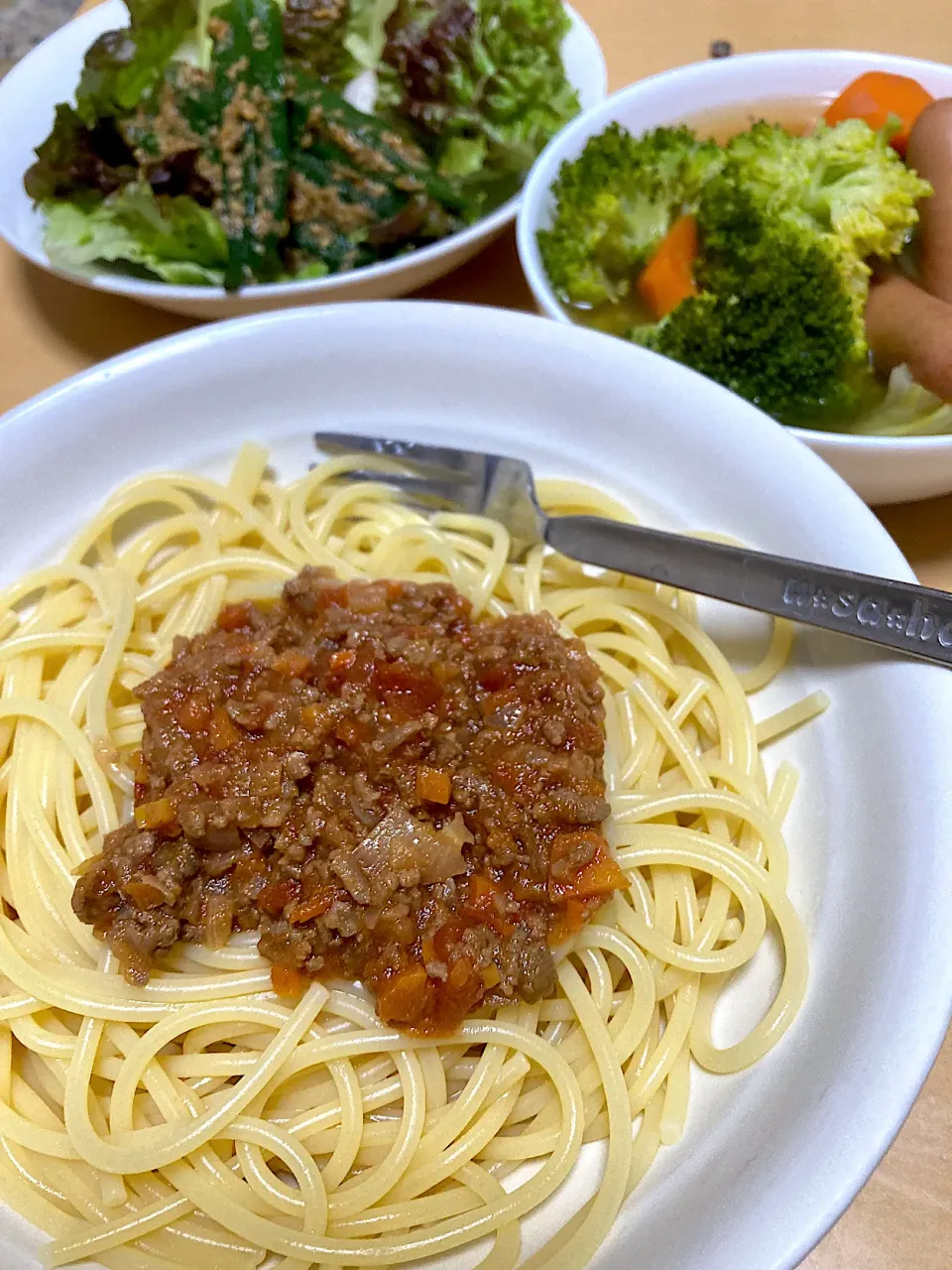 単身赴任中の男飯(ミートソース)|おおもりの星さん