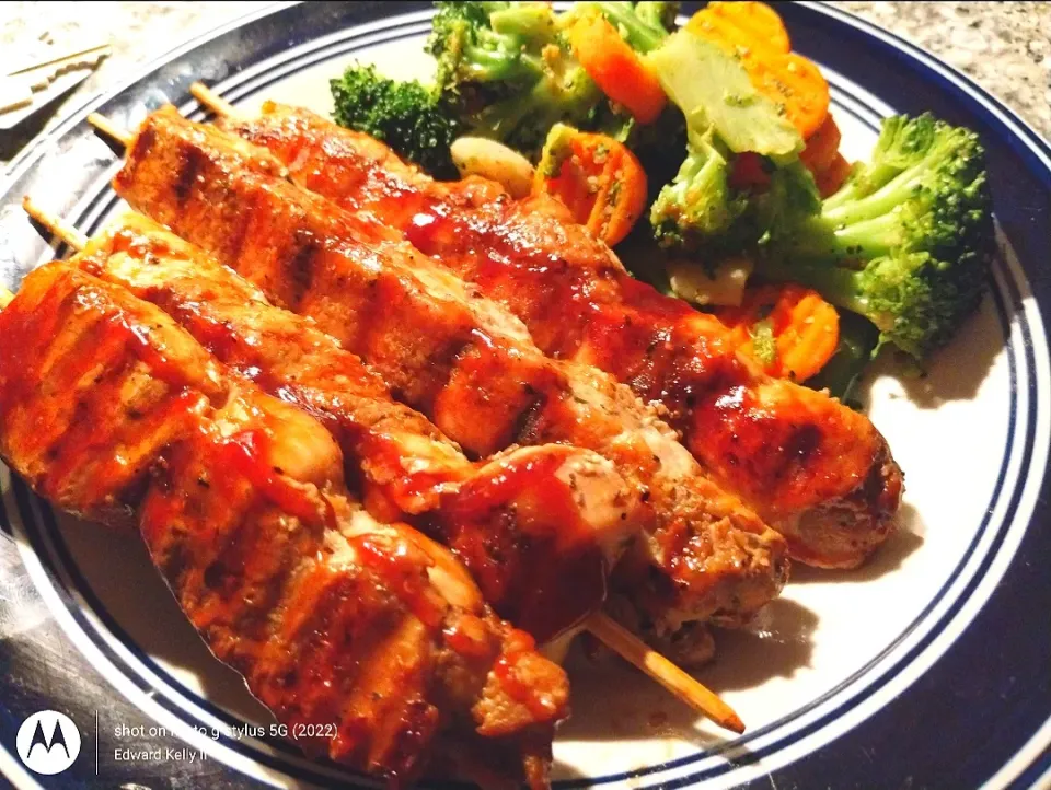 Grilled Turkey on a stick, with roasted vegetables by Chef Kelly|Chef Edward Kelly IIさん