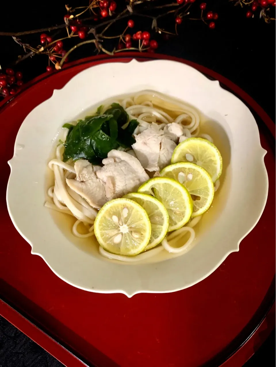 Snapdishの料理写真:鶏すだちうどん|penbrorkeさん