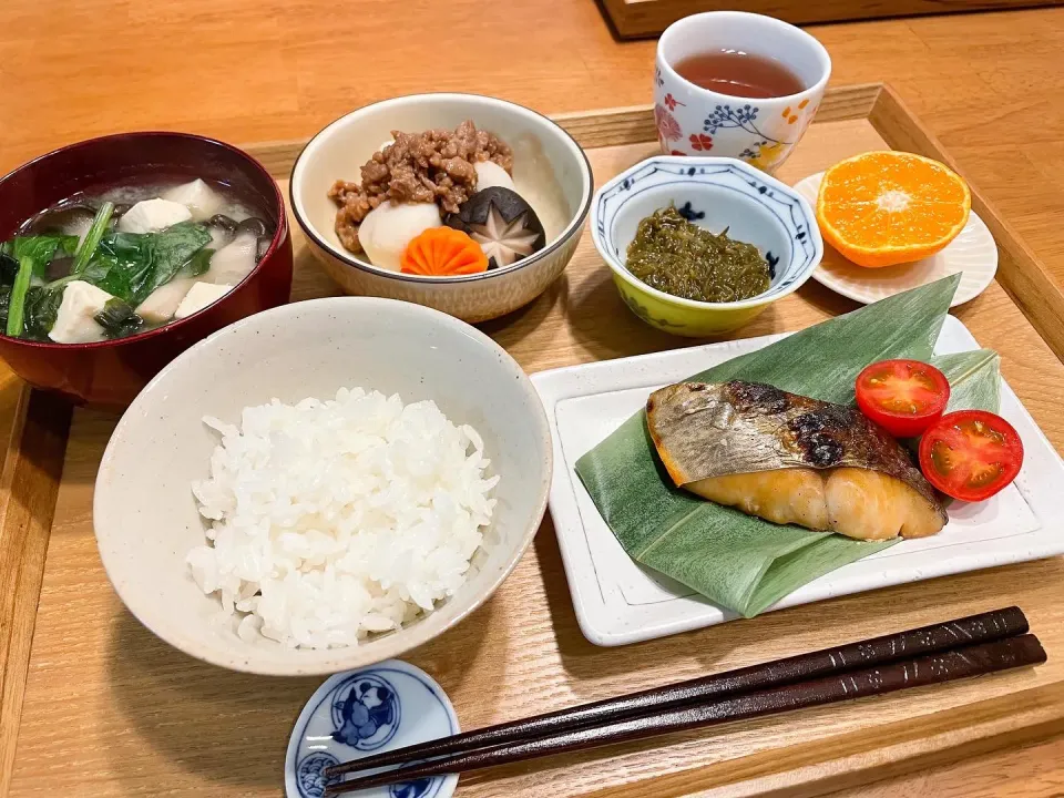 鰆の幽庵焼きと里芋の肉味噌掛け|kozue512さん