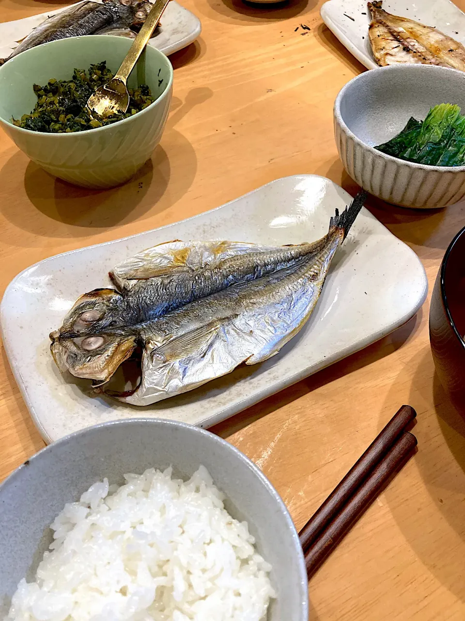 鯵の干物定食|ふくながさん