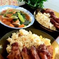 BBQ Chicken Briyani, Veggie Soup & Ulam Raja|aisverseさん