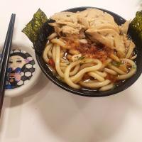 BentoFox's dish Katsuo Udon with turkey, nari and chives