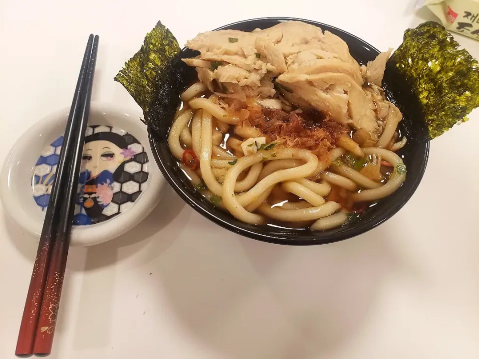 BentoFox's dish Katsuo Udon with turkey, nari and chives|BentoFoxさん