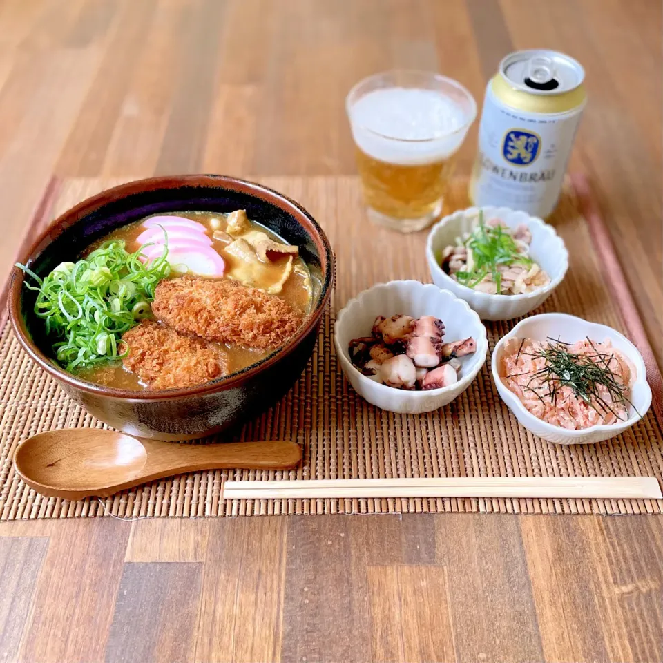 Snapdishの料理写真:ヒレかつカレーうどん|Ruotoさん