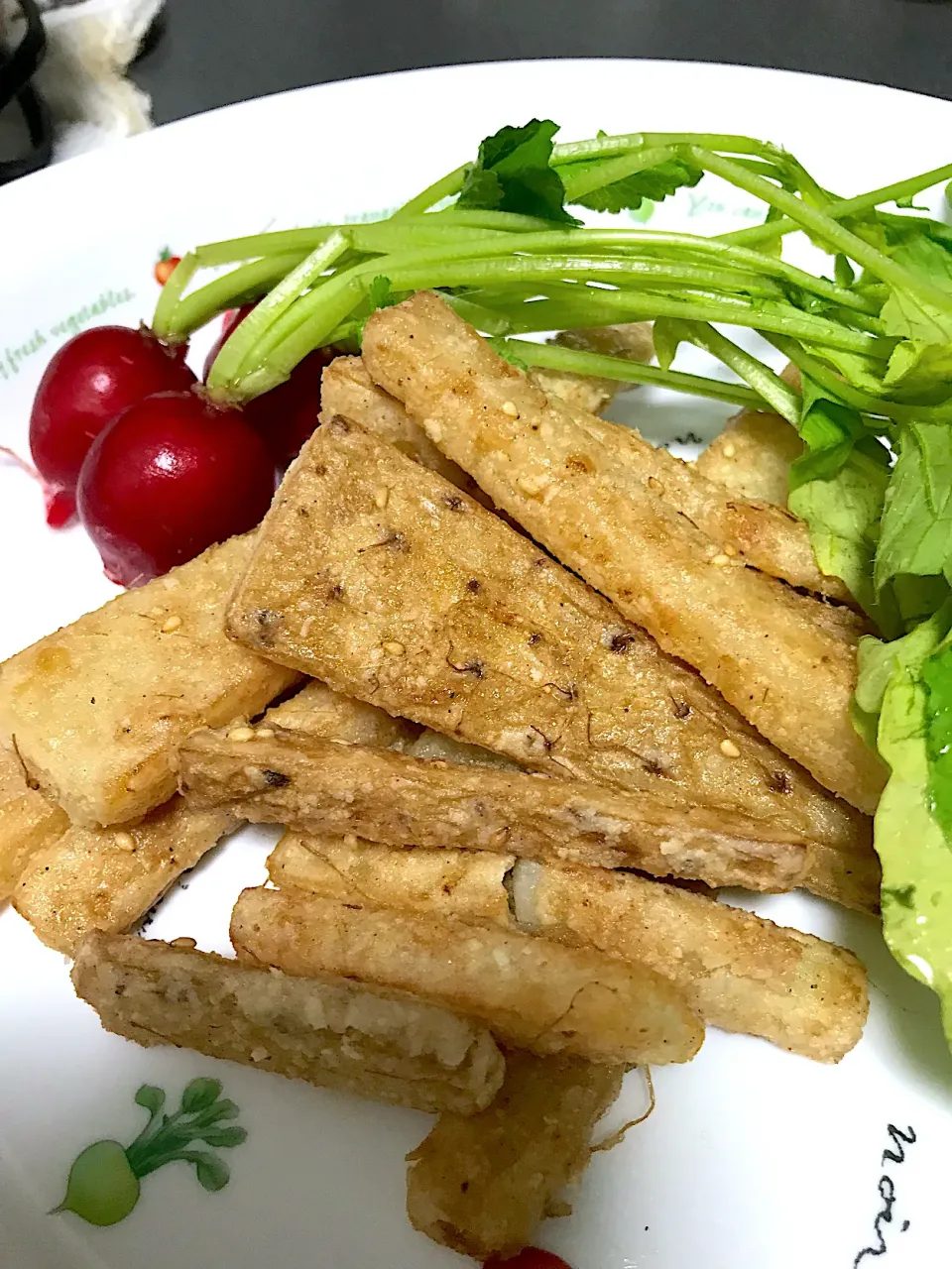 長芋のポテトフライ塩焼きそば風味|ひらけごま@たかさん