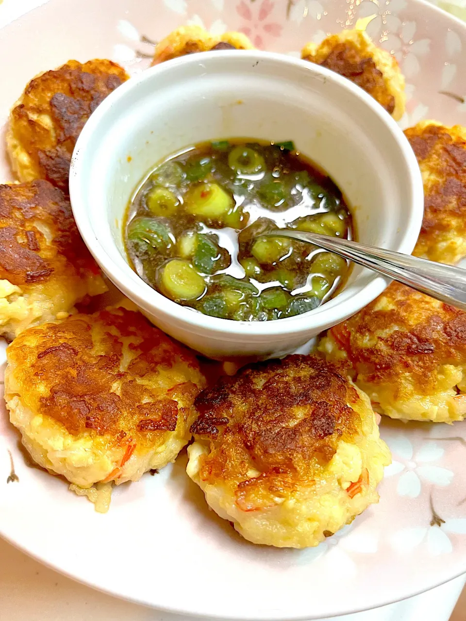 木綿豆腐とはんぺんとカニカマのしんじょう焼き|のろさん