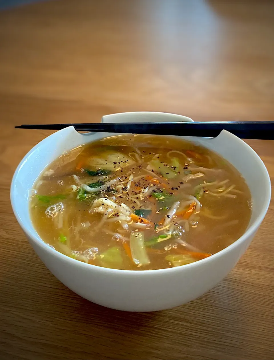 11/26の昼食　野菜餡掛けラーメン|yoneさん