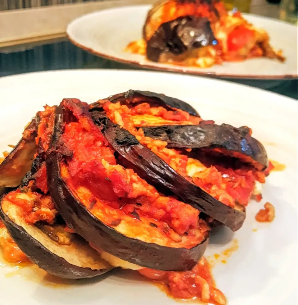 Snapdishの料理写真:Aubergine casserole with cheese|Imre Zoltánさん