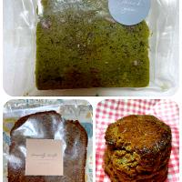 有機抹茶の玄米パウンドケーキ@キュリードドゥ、キャロットケーキ、全粒粉スコーン@ナチュラピック&ミックス