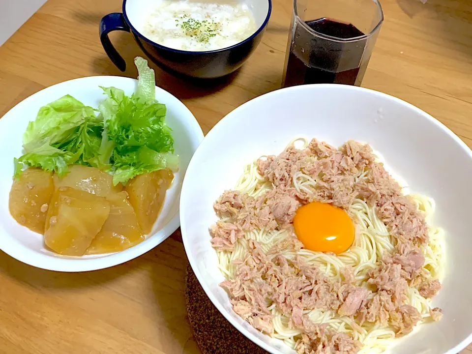 Snapdishの料理写真:季節外れのツナそうめん|プリンさん