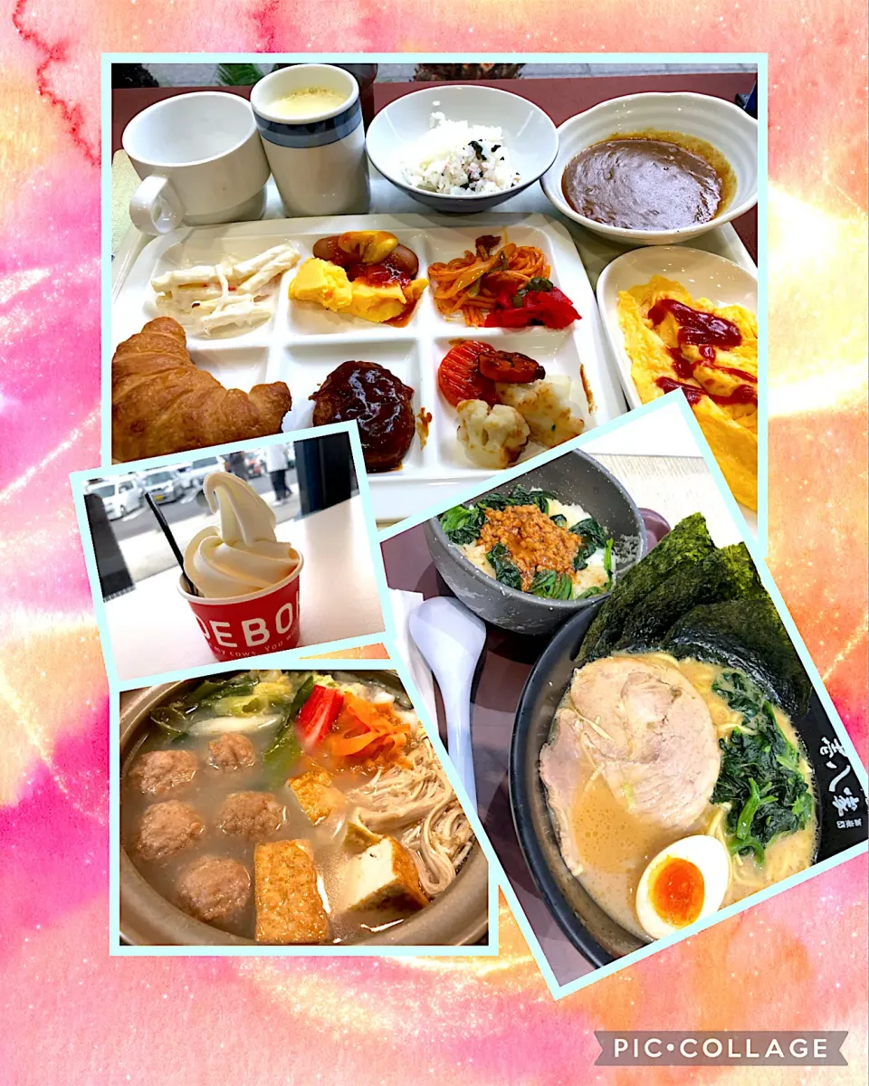 Snapdishの料理写真:旅ご飯🥐🍛🍜|ゆうりさん