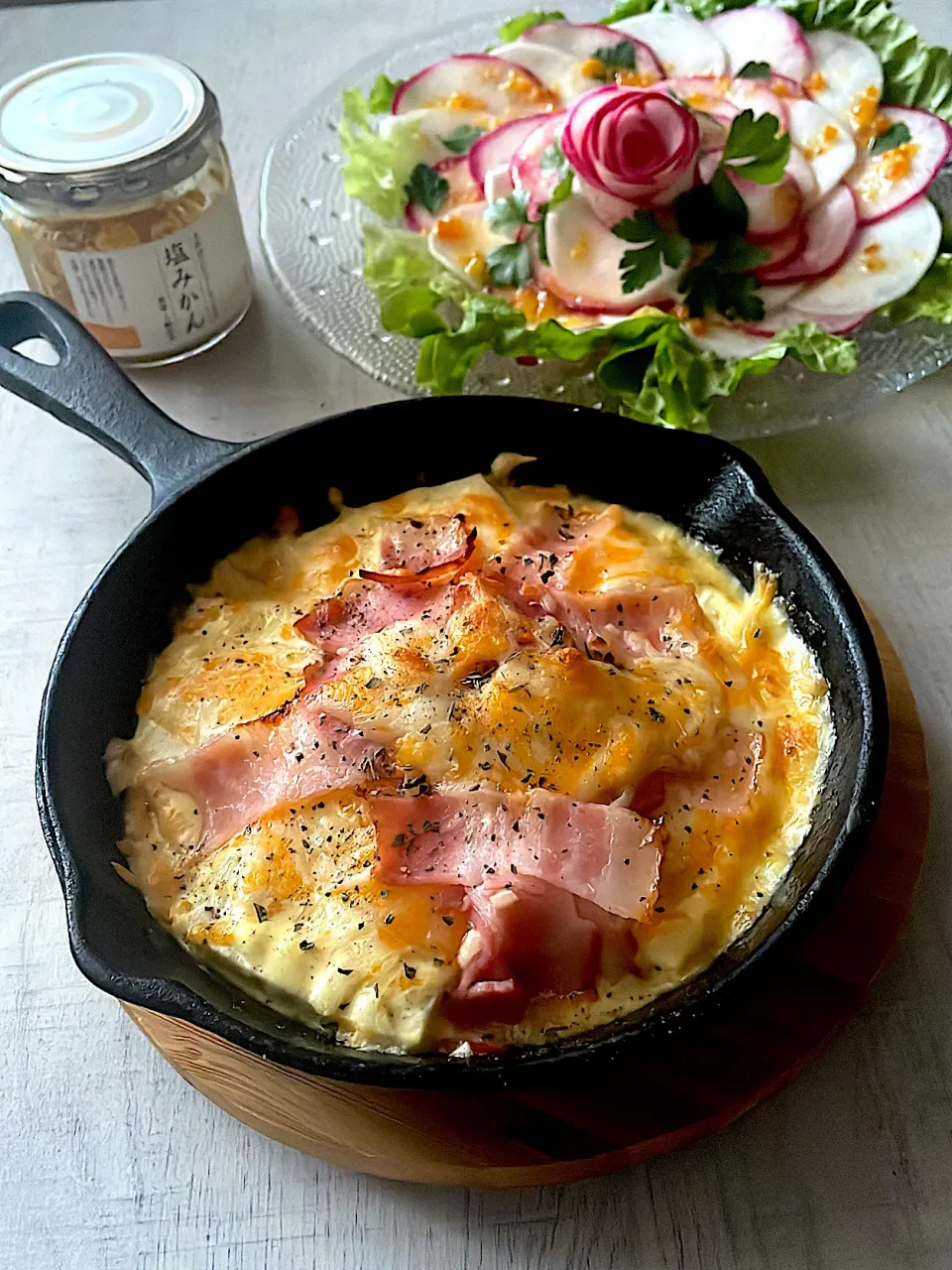 豆腐グラタン&蕪の🍊塩みかんマリネ~｢食卓を紡ぐおたより便」オンラインイベントより|とんちんさん