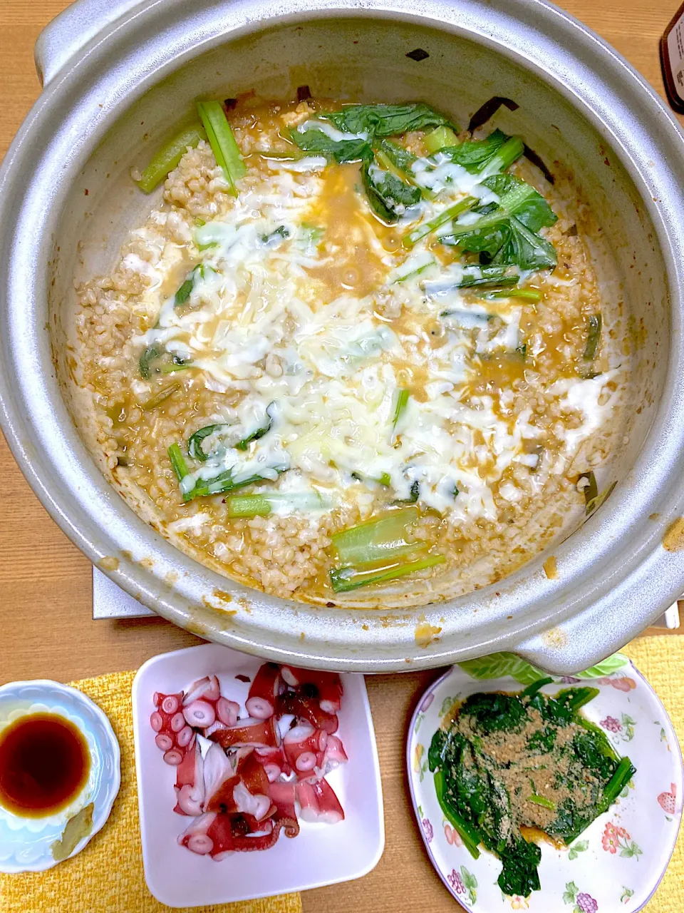 イチビキの坦々鍋つゆで🍲〆のチーズリゾット🧀|1614さん