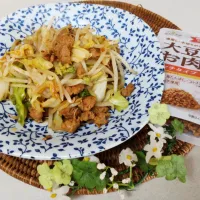 大豆のお肉と野菜オイスターソース炒め|りえぞ～さん