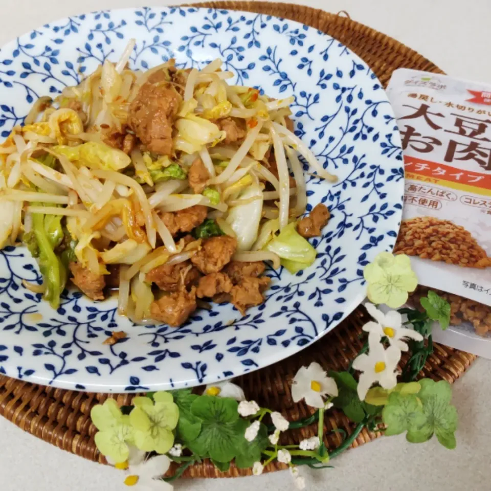 大豆のお肉と野菜オイスターソース炒め|りえぞ～さん