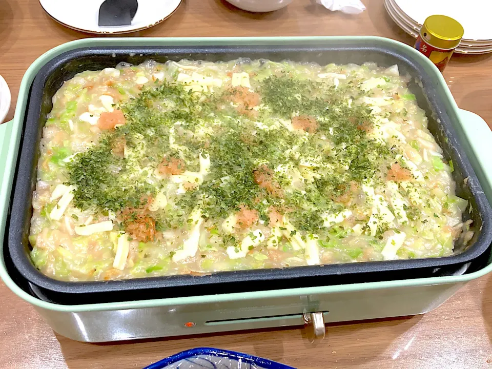 夕飯はもんじゃ焼き。|よっしーさん