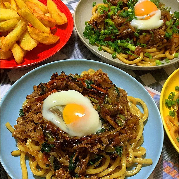 牛ネギ焼きうどん♬|panchiさん