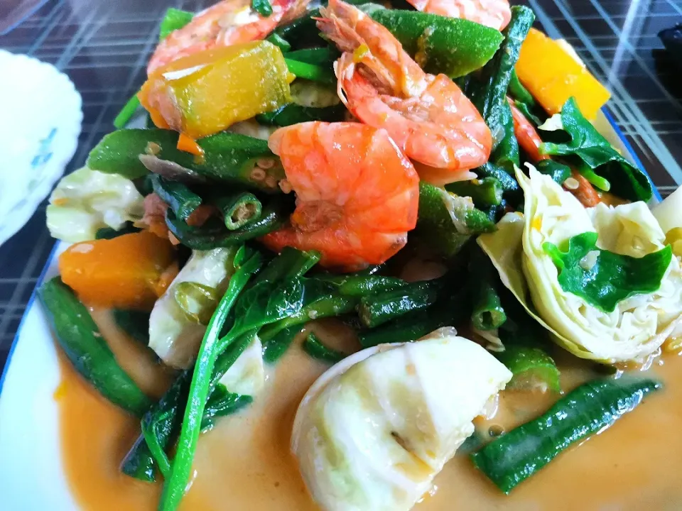 Shrimp n veggies|Apolさん