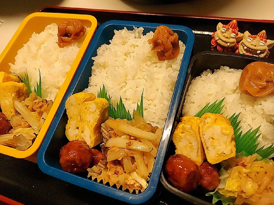 夫弁当、息子弁当、娘弁当|みどりさん