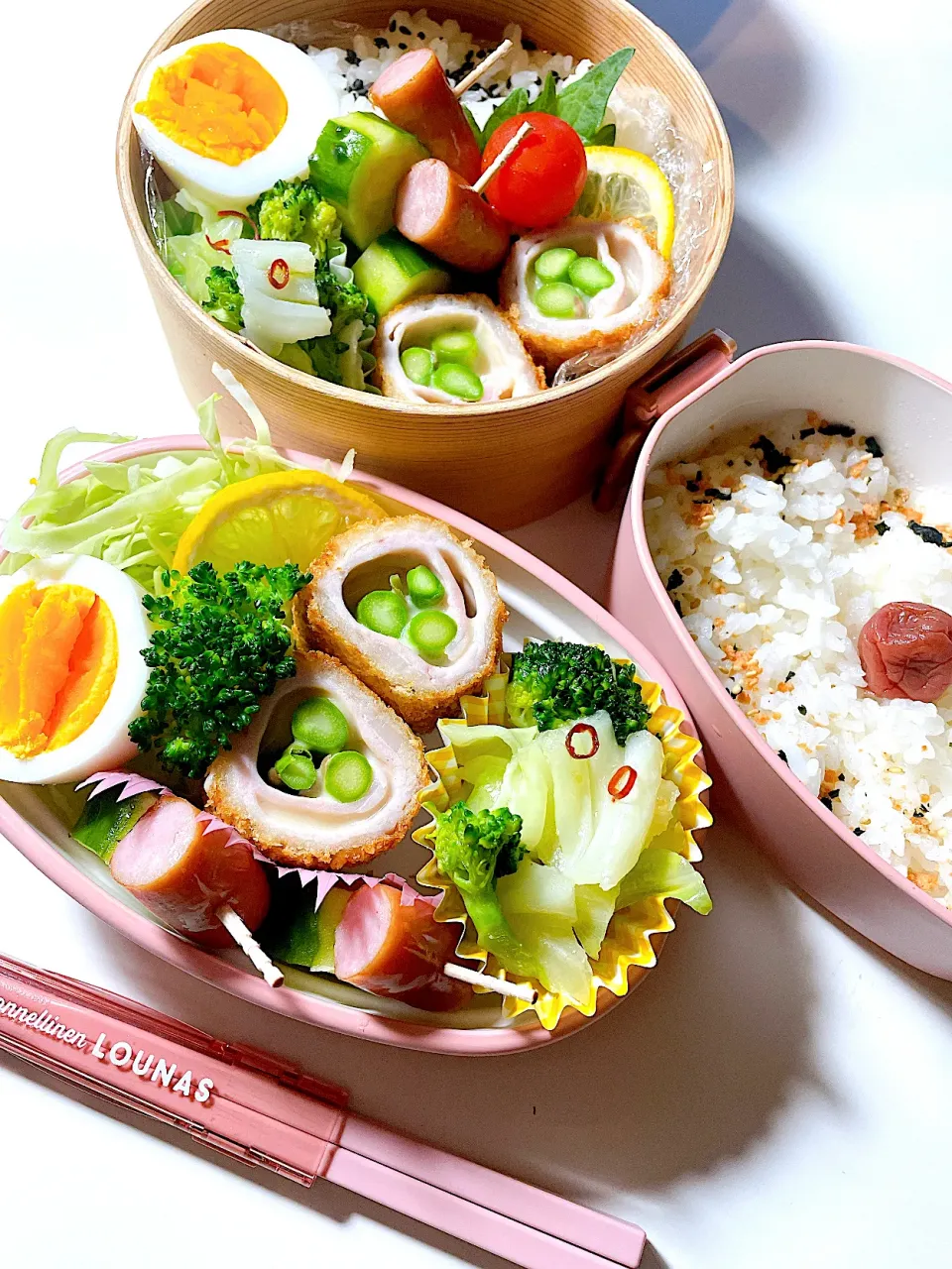 今日の中学生娘お弁当🍙豚肉のアスパラ巻き😋|JAMさん