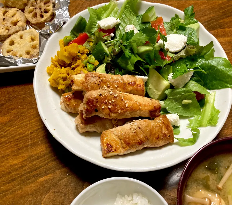 肉巻き定食|ななごさん