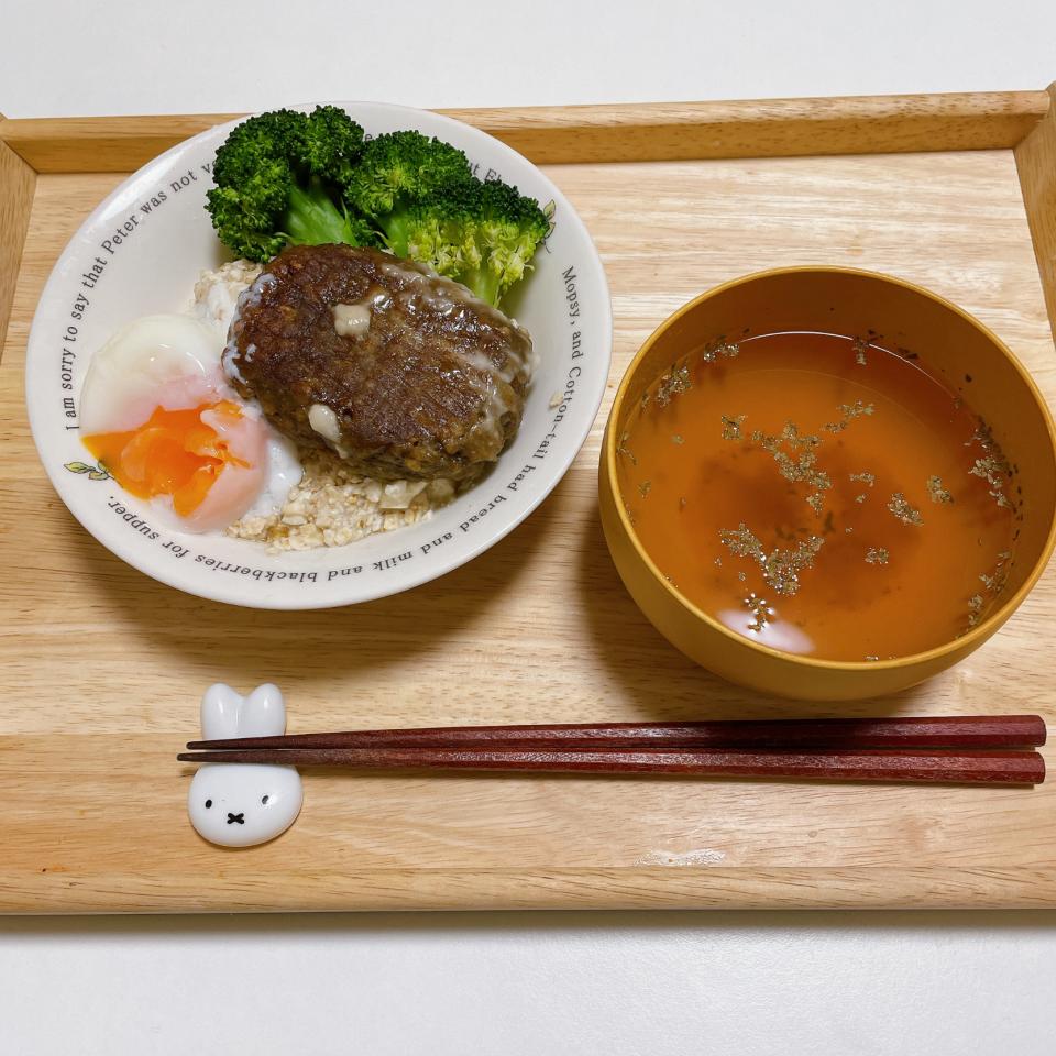 ZEROミートハンバーグのロコモコ丼🌈