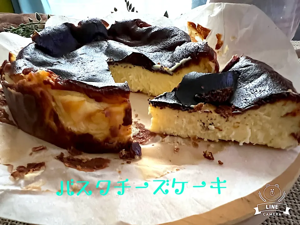 Snapdishの料理写真:バスクチーズケーキを食べて日本応援📣🇯🇵📣🇯🇵📣|noeさん