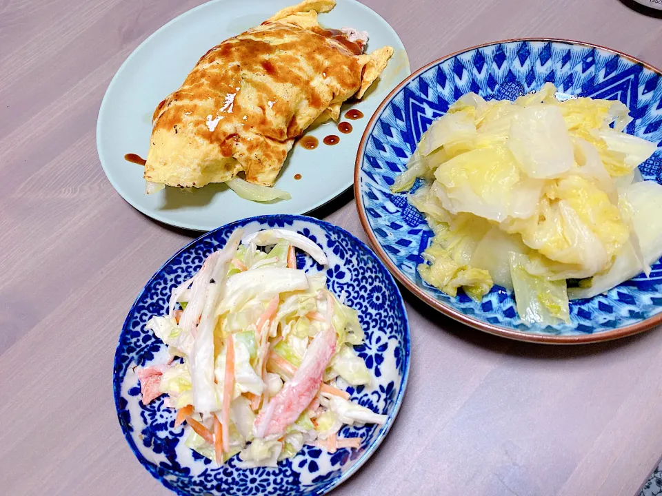 Snapdishの料理写真:白菜煮　キャベツ豚肉卵とじ|みーさん