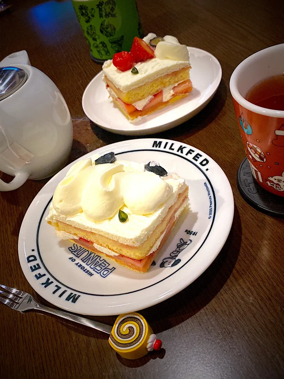 Snapdishの料理写真:ショートケーキ🍰🍓🫐　アールグレイティー☕️|ch＊K*∀o(^^*)♪さん