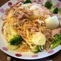 ゆずぽんゆずこしょうの和風スパゲティ