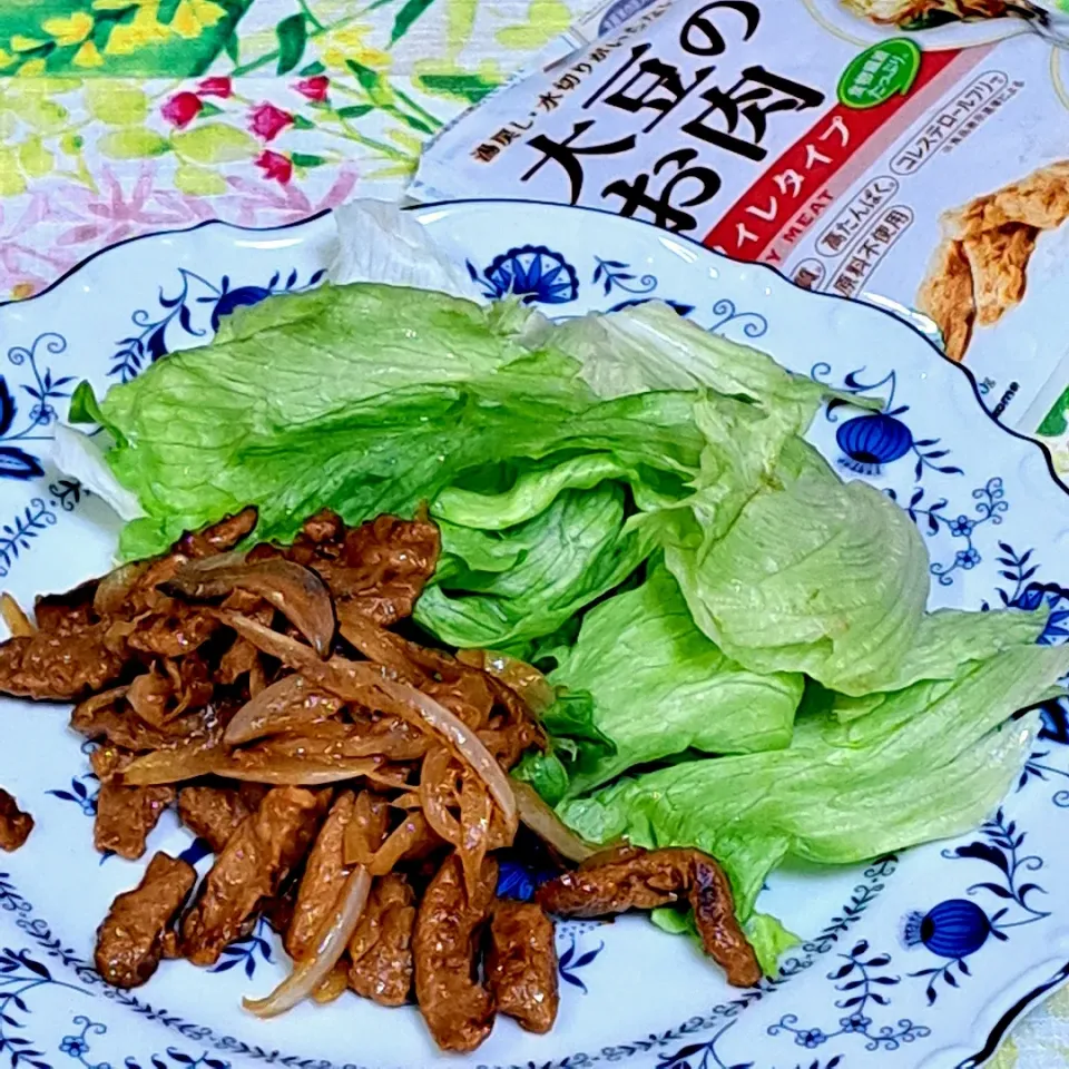 Snapdishの料理写真:大豆の生姜焼
生姜焼のたれに漬け込んで焼きました‼️|デジタルパーマさん