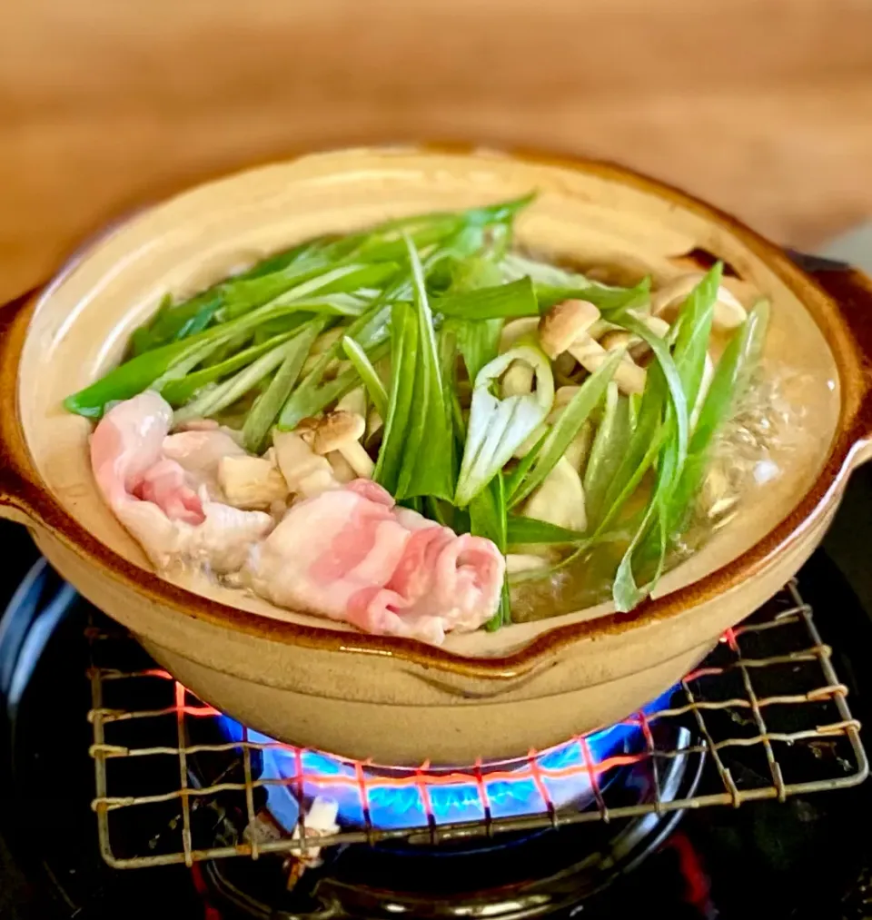 鍋焼うどんde朝ごはん|ばくあんしゃさん